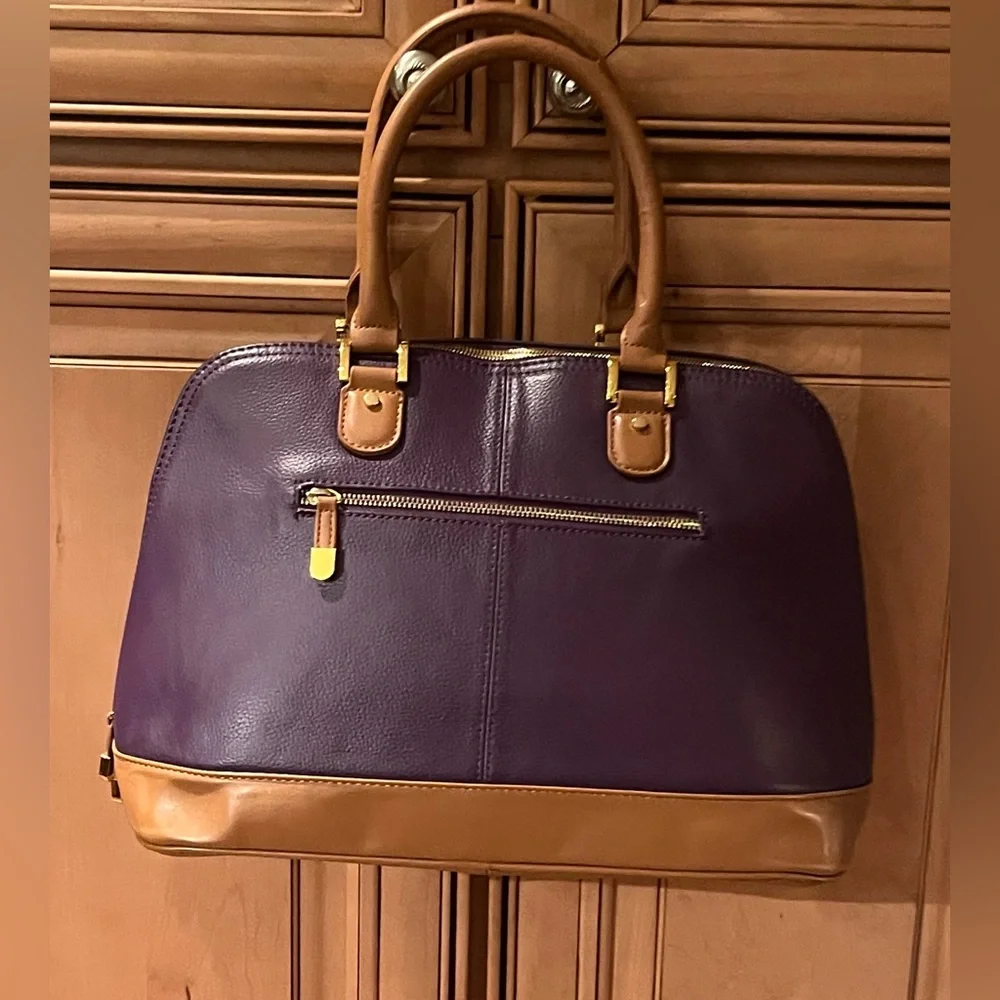 NWOT Joy & Iman Split Leather Timeless Handbag